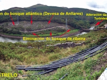 Obras da central de Novo Castrelo (verán de 2015)